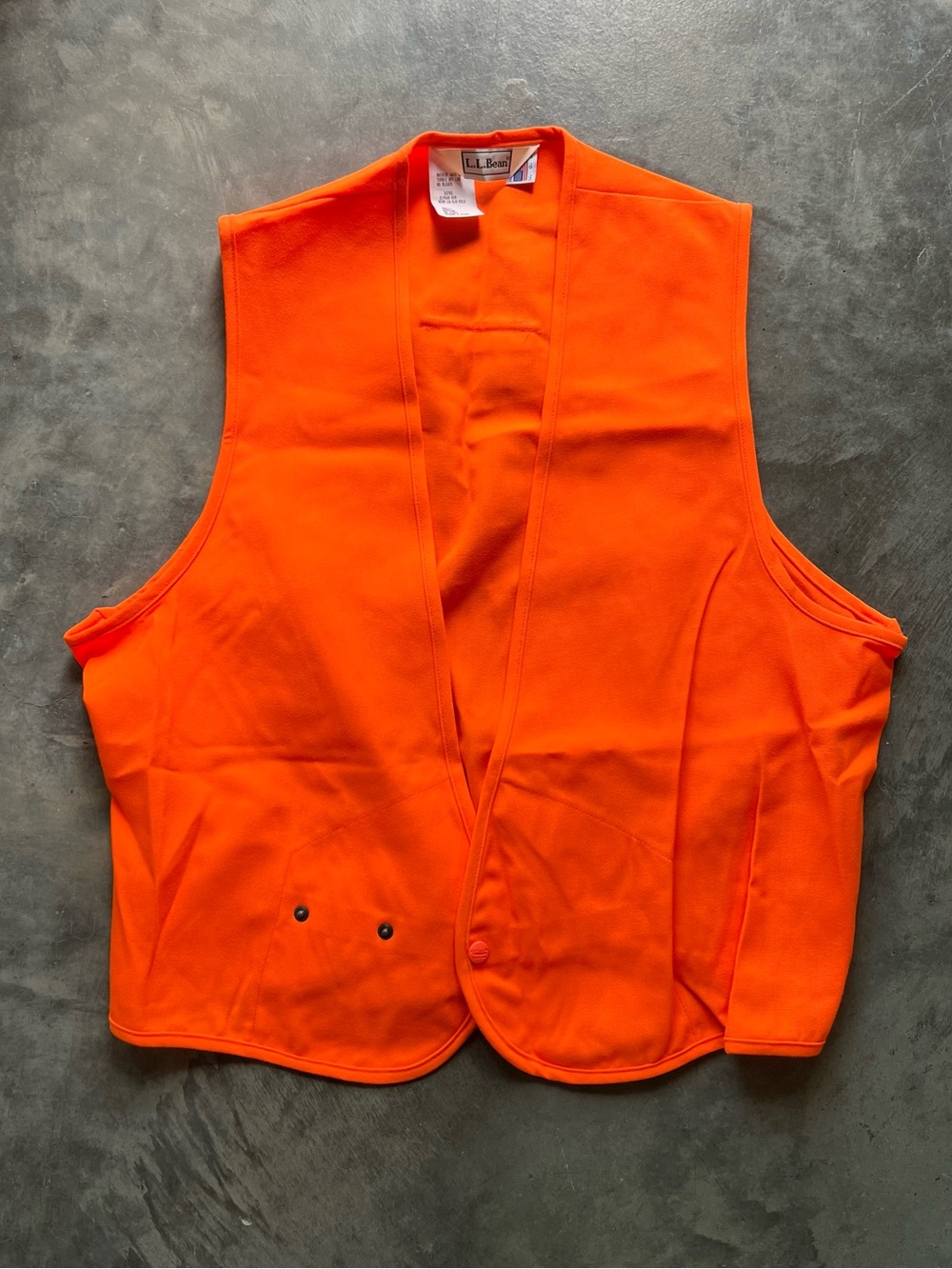 Vintage NWOT L.L. Bean Orange Hunting Vest made in USA men’s L-XXL